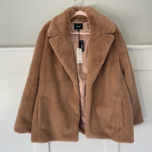Express Faux Fur Coat XL NWT - Picture 4 of 10